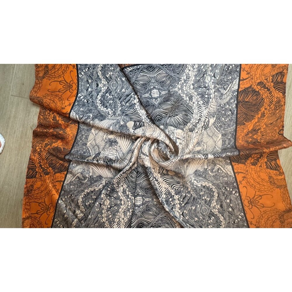 2/$30 NEW Colorful Bohemian Nature Mosaic Printed Silky Fashion Scarf - Picture 7 of 12